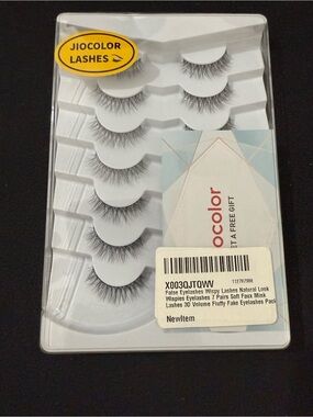 Jiocolor Lashes 7-Pair Natural Black False Eyelashes